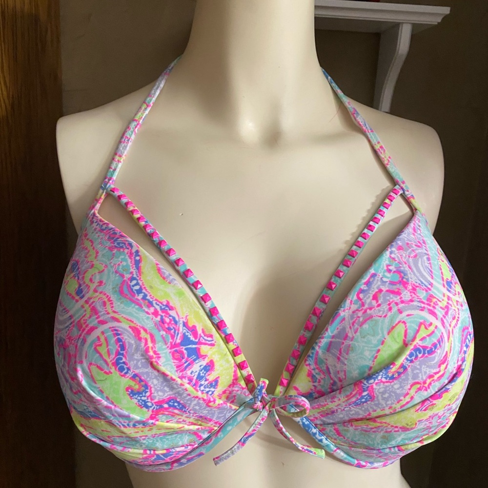 Victoria's Secret Padded underwire multicolor Bikini Top Size 36DD